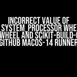 Incorrect value of CMAKE_SYSTEM_PROCESSOR when using cibuildwheel and scikit-build-core on GitHub macos-14 runner