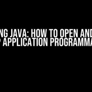 Mastering Java: How to Open and Close a Desktop Application Programmatically