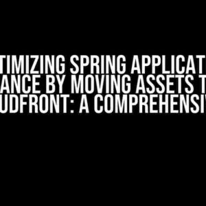 Optimizing Spring Application Performance by Moving Assets to AWS S3 and CloudFront: A Comprehensive Guide